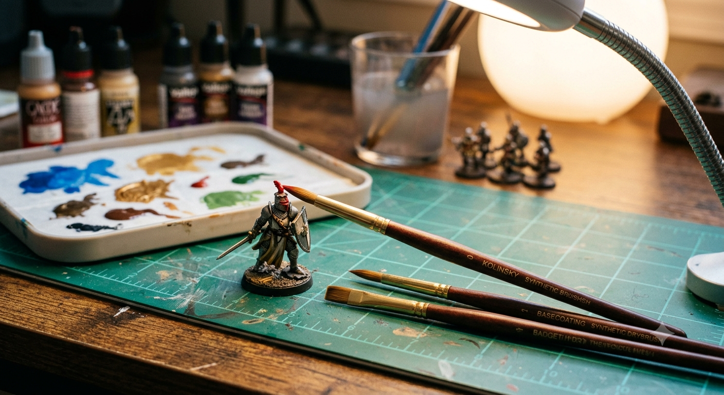 Best Budget Brushes for Miniature Painting Beginners Featured
