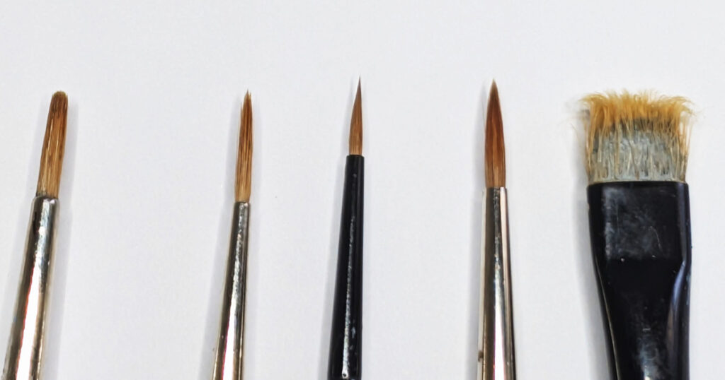 Brushes after cleaning