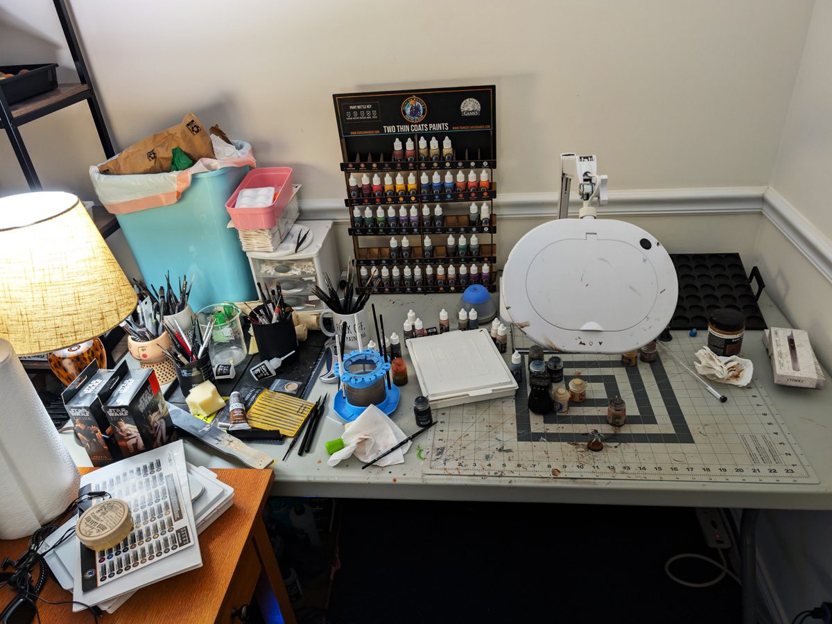 Messy Paint Desk