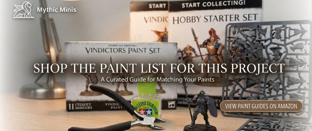 Shop the complete paint list for this miniature painting project, including the colors used throughout the guide.