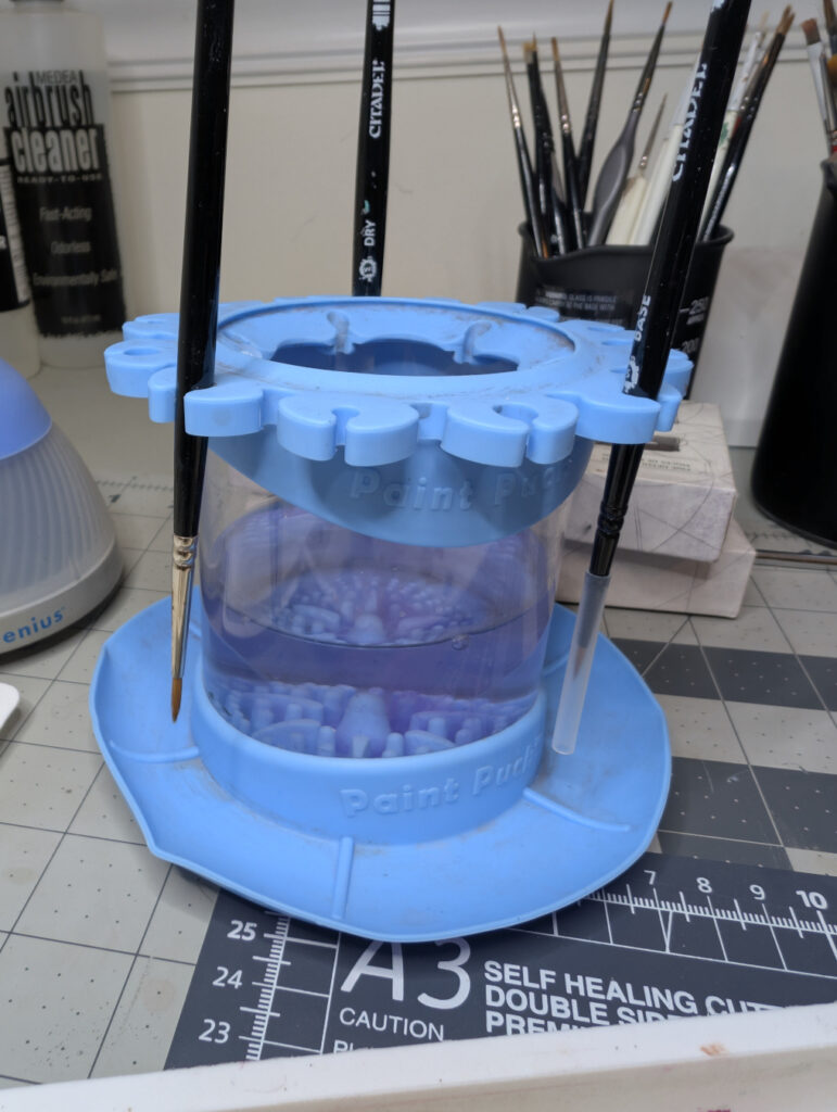 Paint Puck Water Pot and Brush Holder